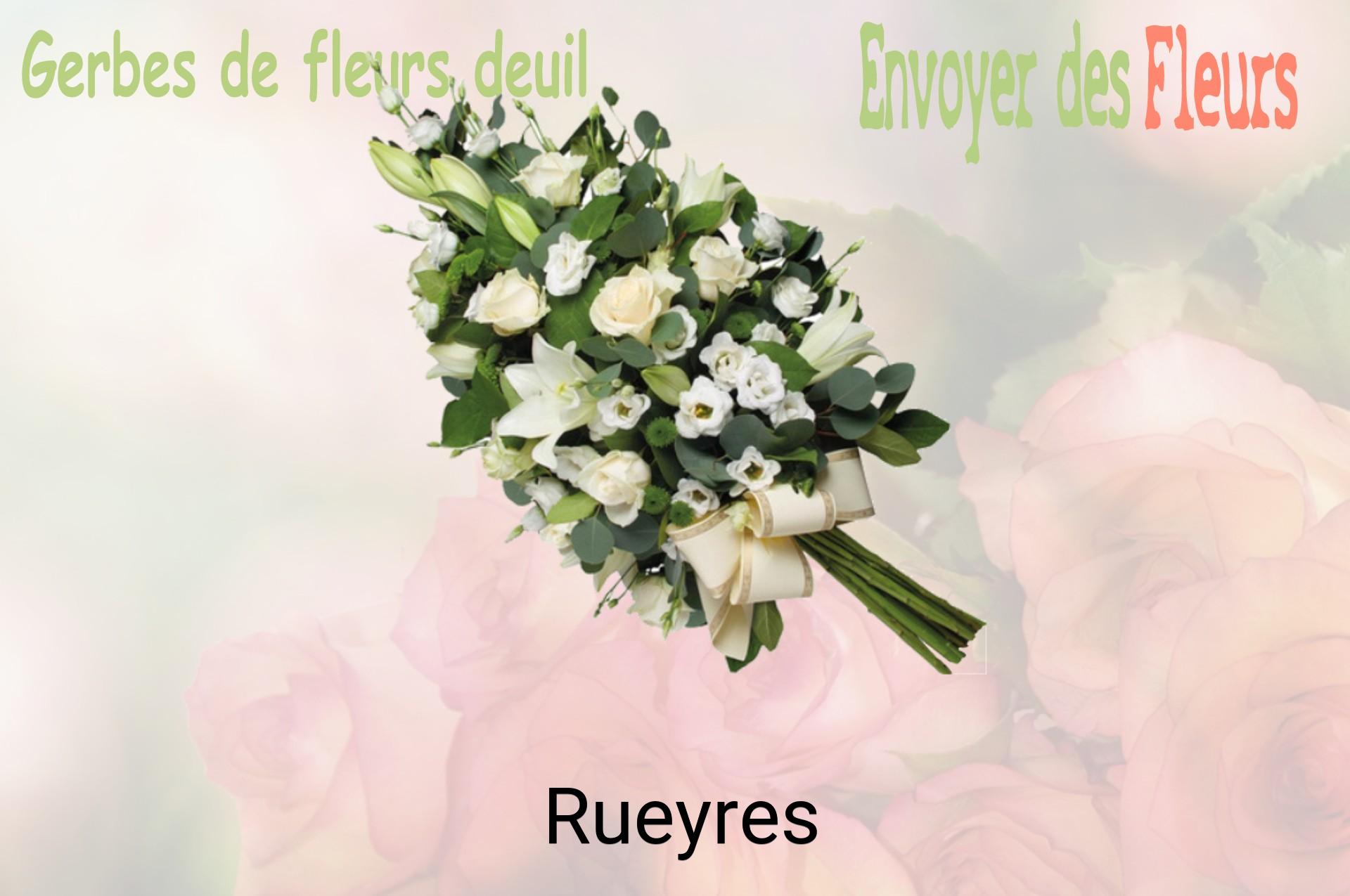 Gerbe de fleurs de deuil livrée à Rueyres